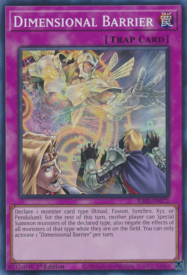 Dimensional Barrier [RA01-EN072] Super Rare | The Time Vault CA
