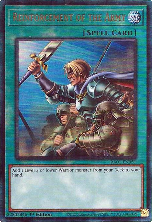 Reinforcement of the Army [RA01-EN051] Prismatic Ultimate Rare | The Time Vault CA