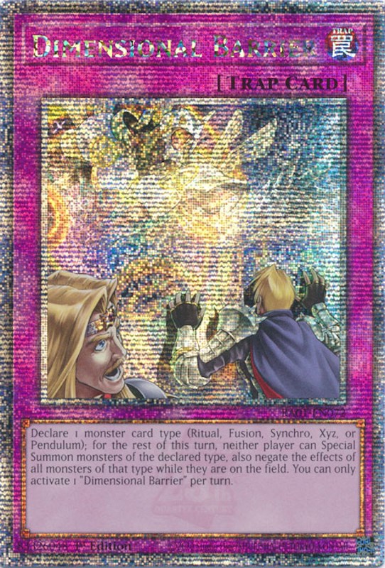 Dimensional Barrier [RA01-EN072] Quarter Century Secret Rare | The Time Vault CA