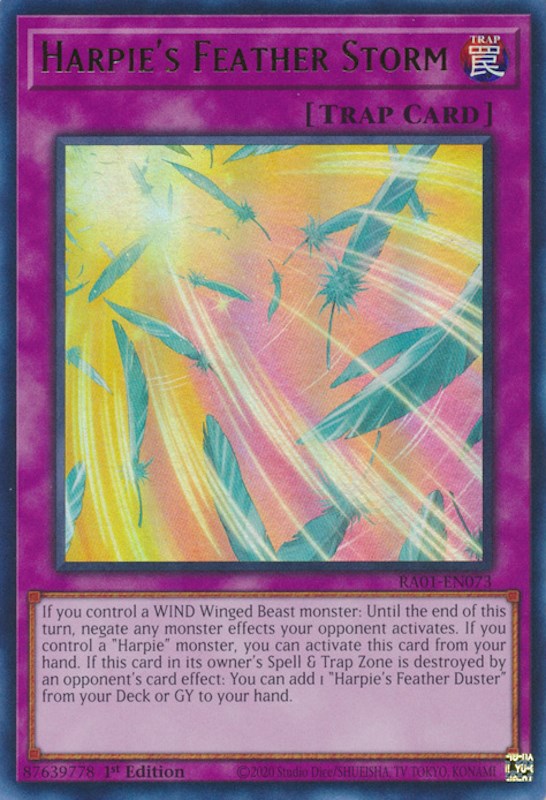 Harpie's Feather Storm [RA01-EN073] Ultra Rare | The Time Vault CA