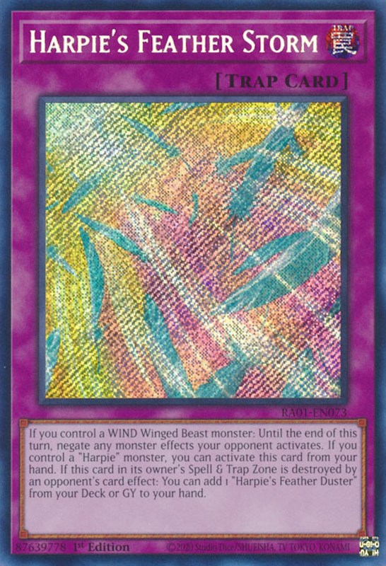 Harpie's Feather Storm [RA01-EN073] Secret Rare | The Time Vault CA