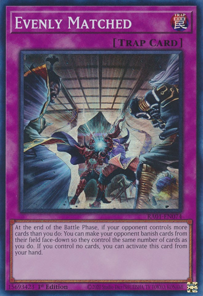 Evenly Matched [RA01-EN074] Super Rare | The Time Vault CA