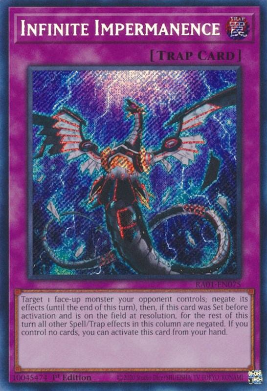 Infinite Impermanence [RA01-EN075] Secret Rare | The Time Vault CA