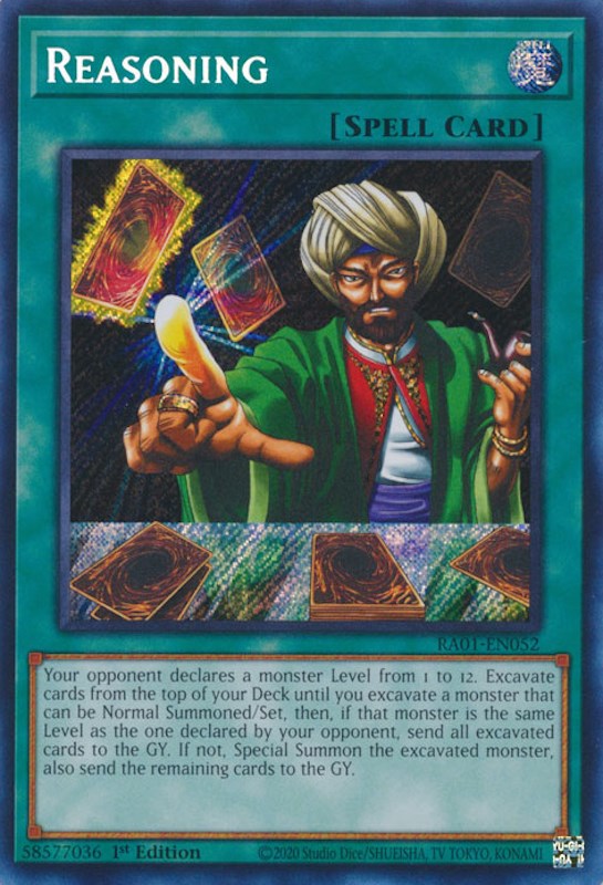 Reasoning [RA01-EN052] Secret Rare | The Time Vault CA