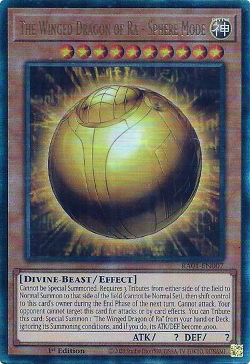 The Winged Dragon of Ra - Sphere Mode [RA01-EN007] Prismatic Ultimate Rare | The Time Vault CA