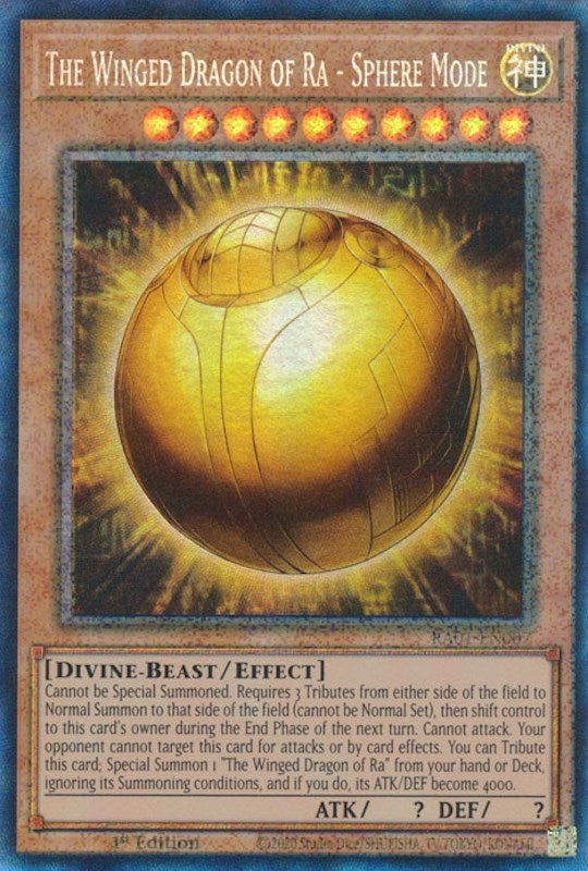 The Winged Dragon of Ra - Sphere Mode [RA01-EN007] Prismatic Collector's Rare | The Time Vault CA