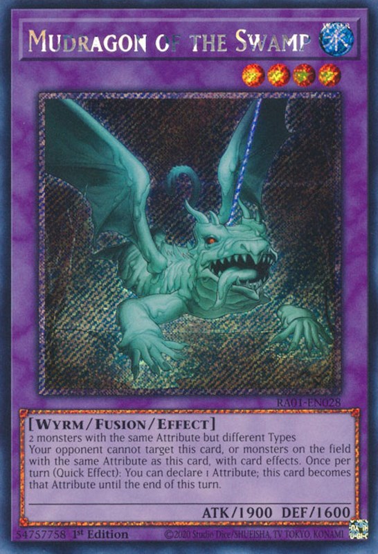 Mudragon of the Swamp [RA01-EN028] Platinum Secret Rare | The Time Vault CA