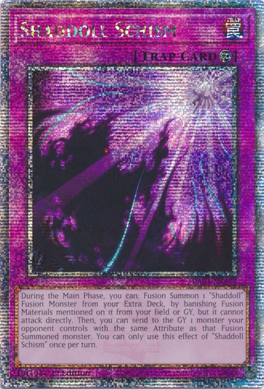 Shaddoll Schism [RA01-EN077] Quarter Century Secret Rare | The Time Vault CA