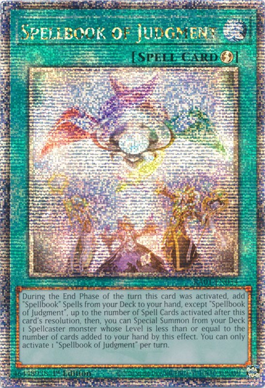 Spellbook of Judgment [RA01-EN054] Quarter Century Secret Rare | The Time Vault CA