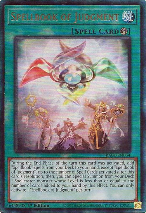 Spellbook of Judgment [RA01-EN054] Prismatic Ultimate Rare | The Time Vault CA