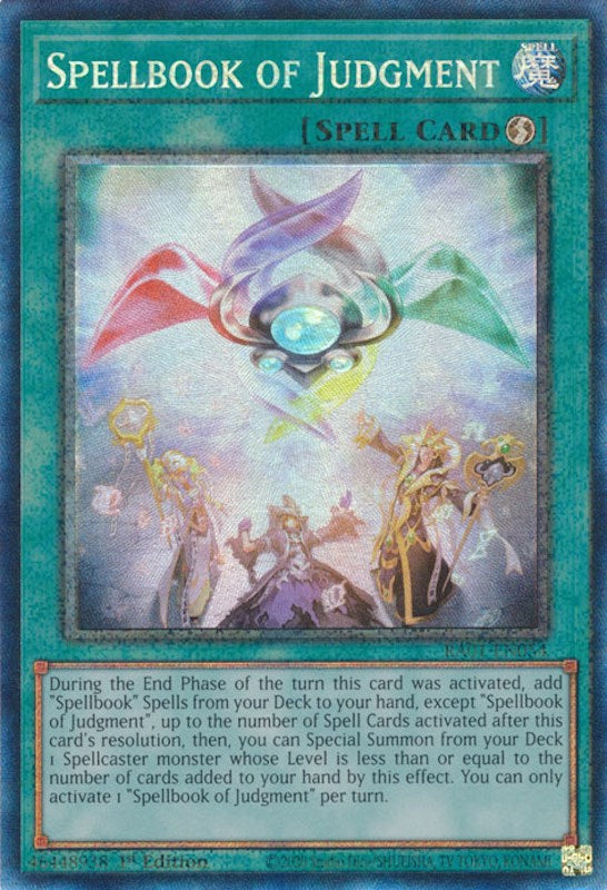 Spellbook of Judgment [RA01-EN054] Prismatic Collector's Rare | The Time Vault CA