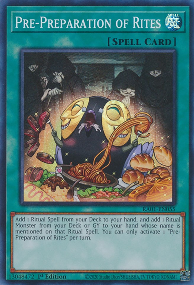 Pre-Preparation of Rites [RA01-EN055] Super Rare | The Time Vault CA