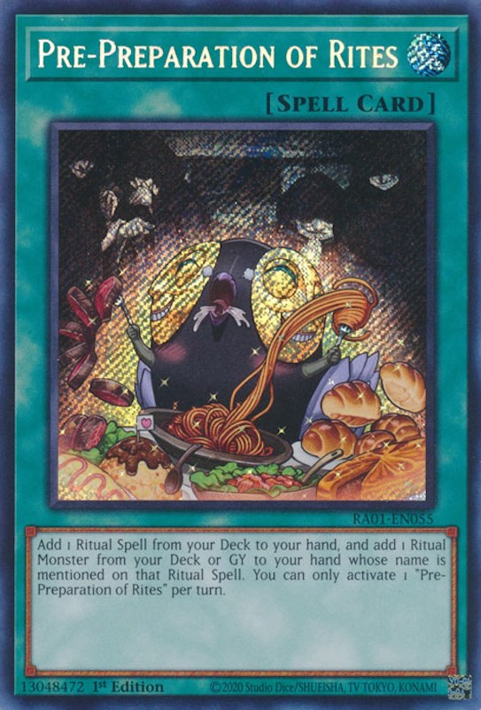 Pre-Preparation of Rites [RA01-EN055] Secret Rare | The Time Vault CA
