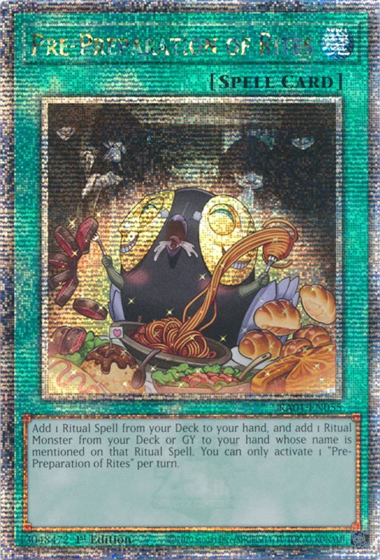 Pre-Preparation of Rites [RA01-EN055] Quarter Century Secret Rare | The Time Vault CA