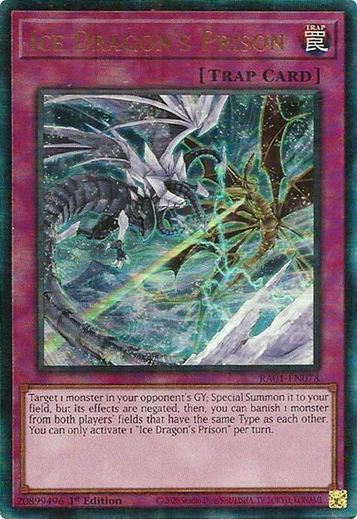 Ice Dragon's Prison [RA01-EN078] Prismatic Ultimate Rare | The Time Vault CA