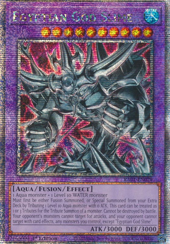 Egyptian God Slime [RA01-EN029] Quarter Century Secret Rare | The Time Vault CA