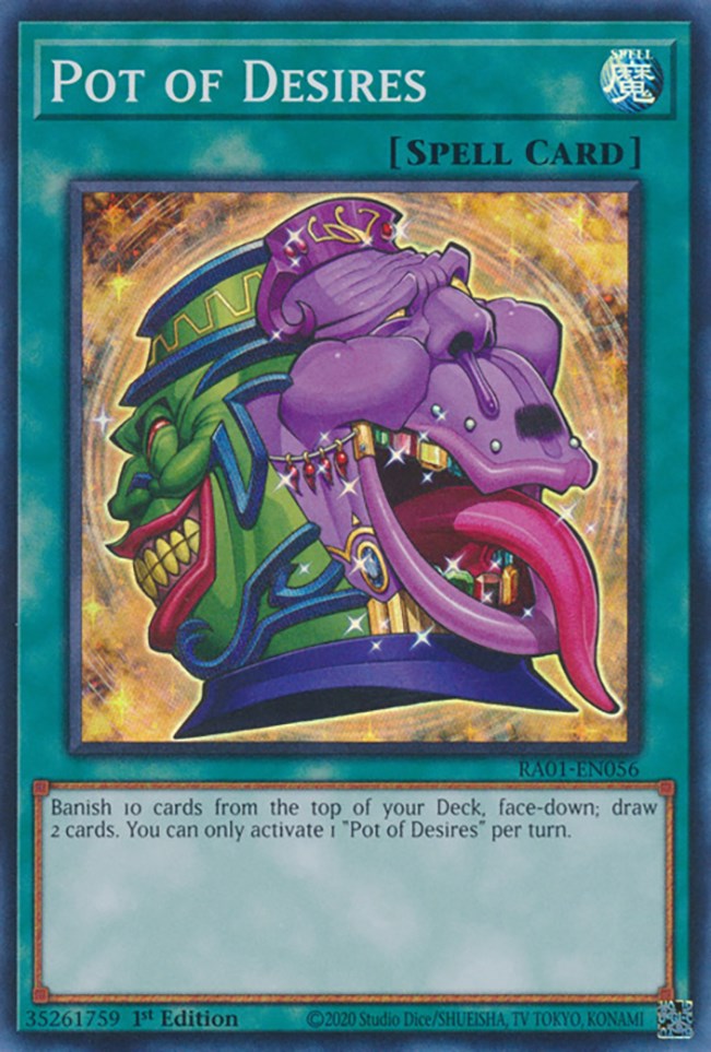 Pot of Desires [RA01-EN056] Super Rare | The Time Vault CA