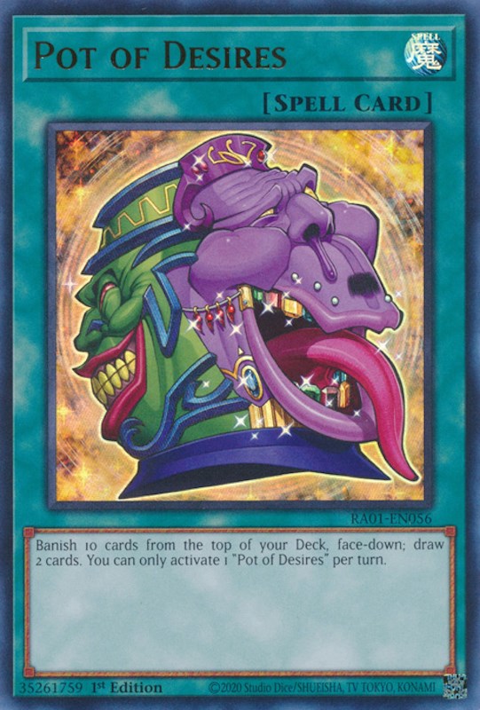 Pot of Desires [RA01-EN056] Ultra Rare | The Time Vault CA