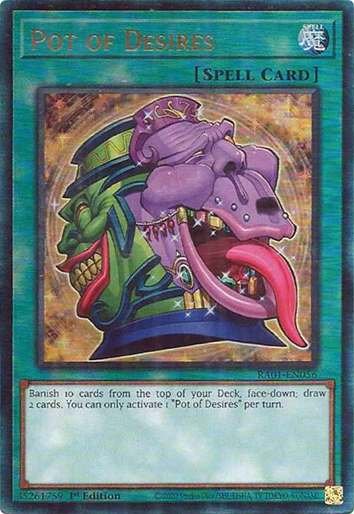 Pot of Desires [RA01-EN056] Prismatic Ultimate Rare | The Time Vault CA