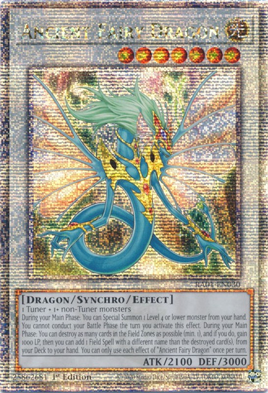 Ancient Fairy Dragon [RA01-EN030] Quarter Century Secret Rare | The Time Vault CA