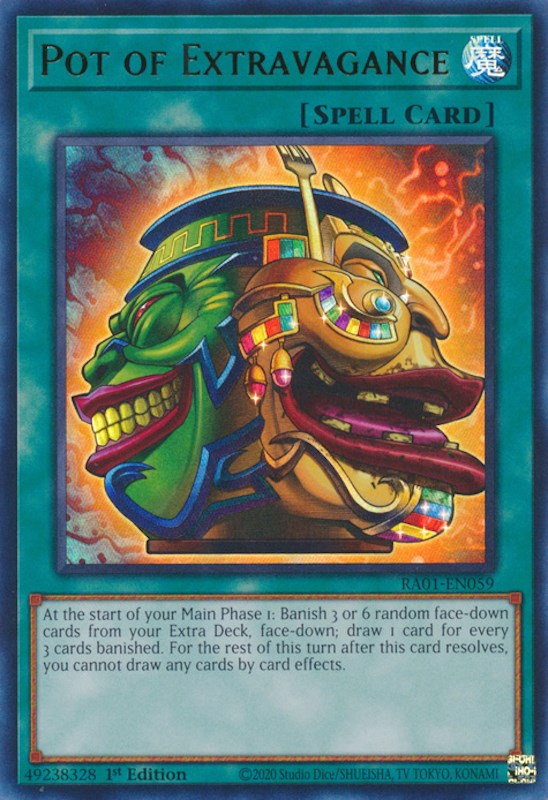 Pot of Extravagance [RA01-EN059] Ultra Rare | The Time Vault CA
