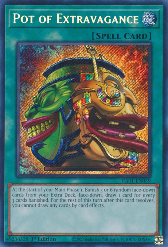 Pot of Extravagance [RA01-EN059] Secret Rare | The Time Vault CA