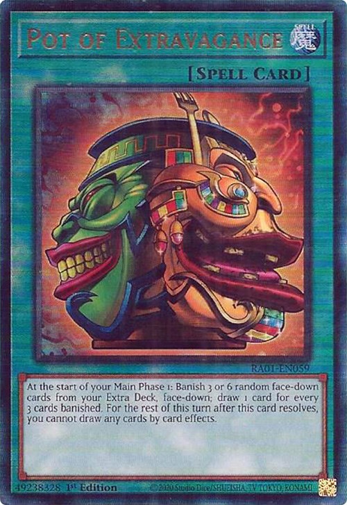 Pot of Extravagance [RA01-EN059] Prismatic Ultimate Rare | The Time Vault CA