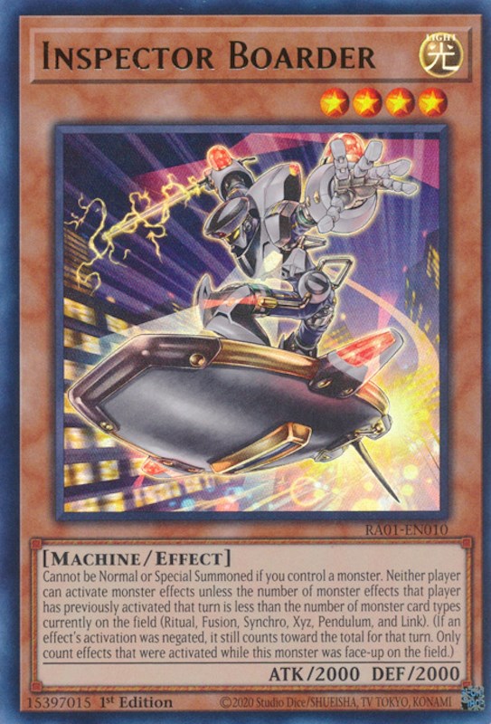 Inspector Boarder [RA01-EN010] Ultra Rare | The Time Vault CA