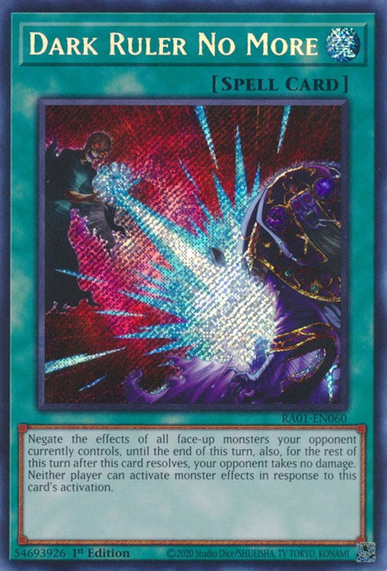 Dark Ruler No More [RA01-EN060] Secret Rare | The Time Vault CA