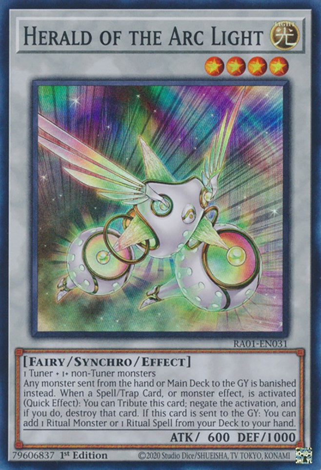 Herald of the Arc Light [RA01-EN031] Super Rare | The Time Vault CA