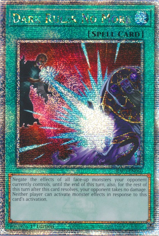 Dark Ruler No More [RA01-EN060] Quarter Century Secret Rare | The Time Vault CA