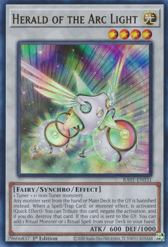 Herald of the Arc Light [RA01-EN031] Ultra Rare | The Time Vault CA