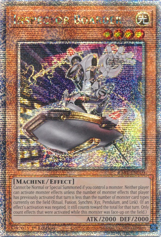 Inspector Boarder [RA01-EN010] Quarter Century Secret Rare | The Time Vault CA