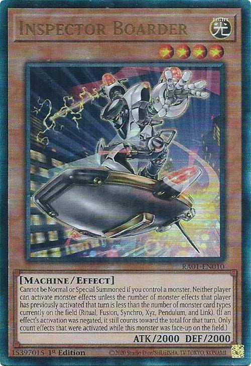 Inspector Boarder [RA01-EN010] Prismatic Ultimate Rare | The Time Vault CA
