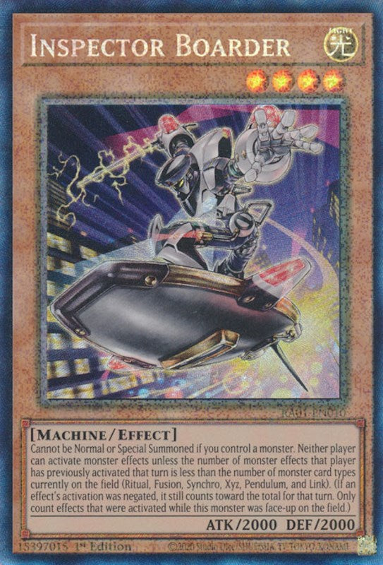 Inspector Boarder [RA01-EN010] Prismatic Collector's Rare | The Time Vault CA