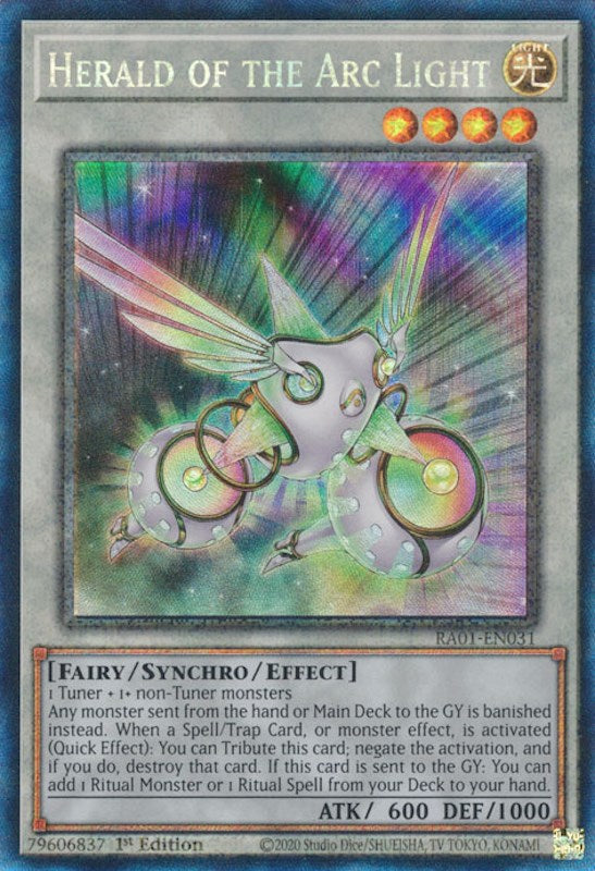 Herald of the Arc Light [RA01-EN031] Prismatic Collector's Rare | The Time Vault CA