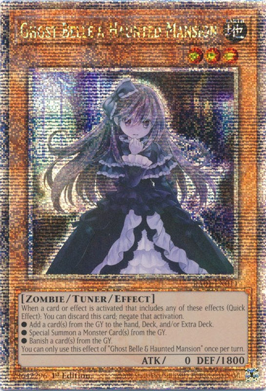 Ghost Belle & Haunted Mansion [RA01-EN011] Quarter Century Secret Rare | The Time Vault CA