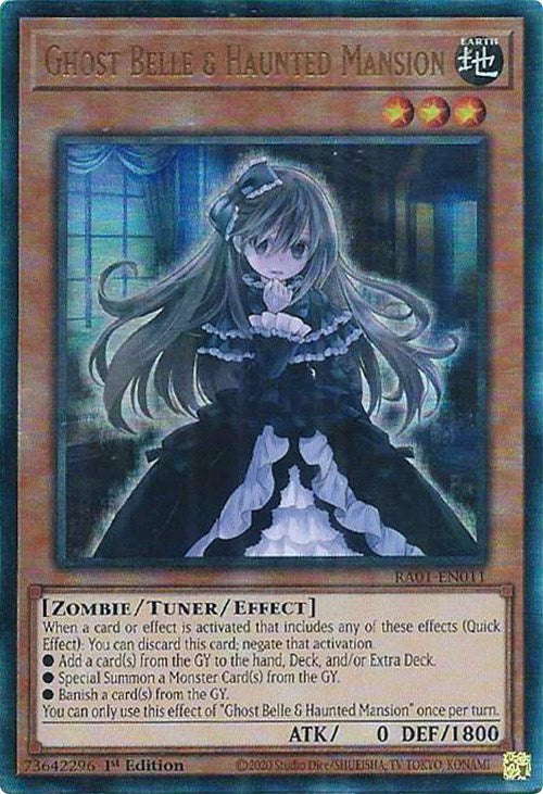 Ghost Belle & Haunted Mansion [RA01-EN011] Prismatic Ultimate Rare | The Time Vault CA