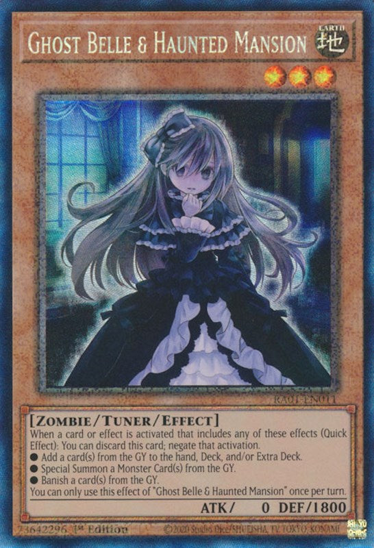 Ghost Belle & Haunted Mansion [RA01-EN011] Prismatic Collector's Rare | The Time Vault CA