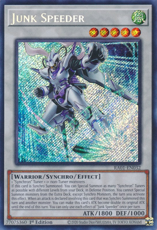 Junk Speeder [RA01-EN032] Secret Rare | The Time Vault CA