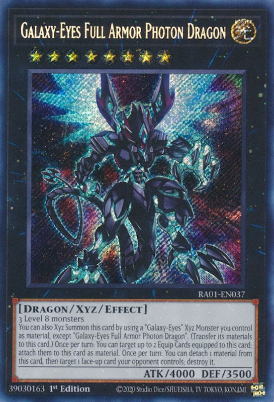 Galaxy-Eyes Full Armor Photon Dragon [RA01-EN037] Secret Rare | The Time Vault CA