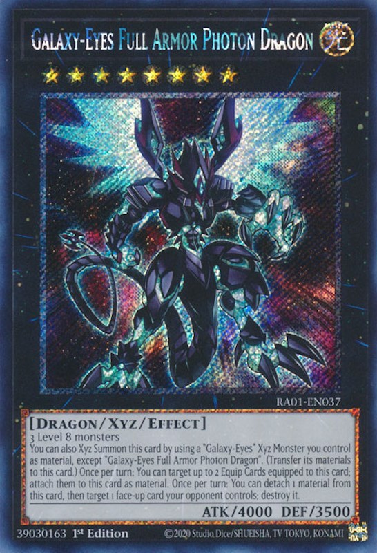 Galaxy-Eyes Full Armor Photon Dragon [RA01-EN037] Platinum Secret Rare | The Time Vault CA