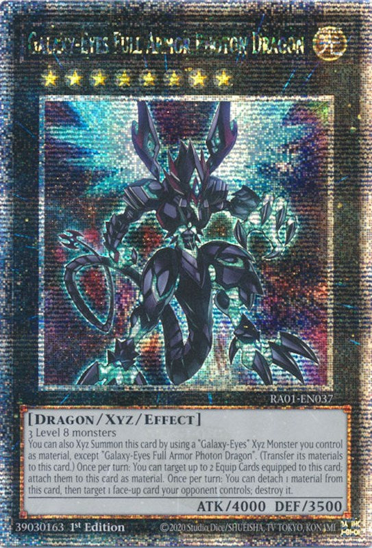 Galaxy-Eyes Full Armor Photon Dragon [RA01-EN037] Quarter Century Secret Rare | The Time Vault CA