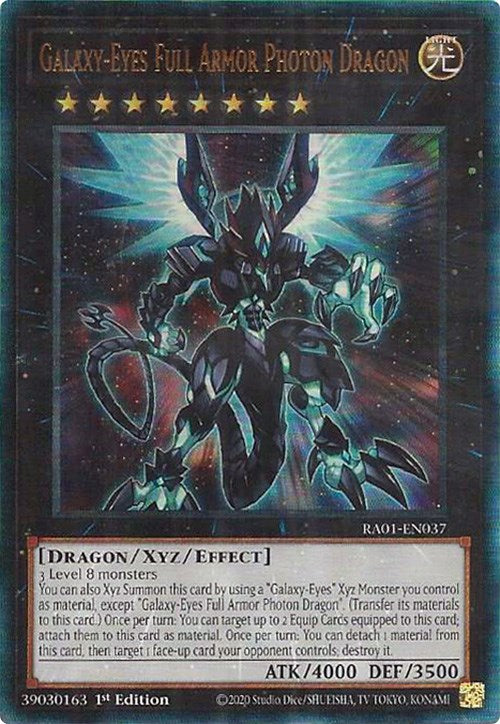 Galaxy-Eyes Full Armor Photon Dragon [RA01-EN037] Prismatic Ultimate Rare | The Time Vault CA