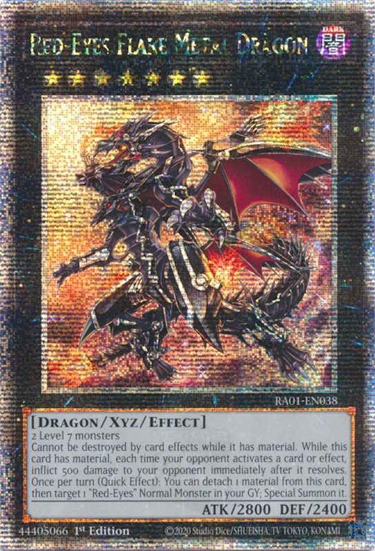 Red-Eyes Flare Metal Dragon [RA01-EN038] Quarter Century Secret Rare | The Time Vault CA