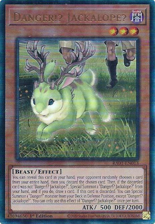 Danger!? Jackalope? [RA01-EN013] Prismatic Ultimate Rare | The Time Vault CA