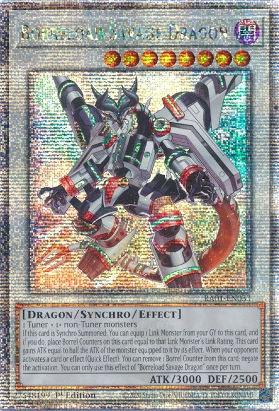 Borreload Savage Dragon [RA01-EN033] Quarter Century Secret Rare | The Time Vault CA