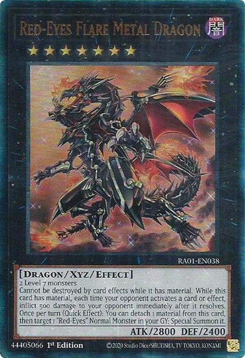 Red-Eyes Flare Metal Dragon [RA01-EN038] Prismatic Ultimate Rare | The Time Vault CA