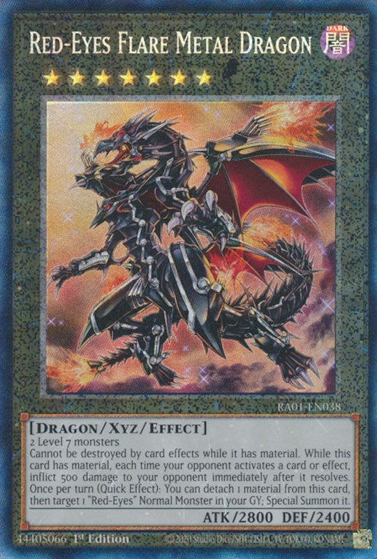 Red-Eyes Flare Metal Dragon [RA01-EN038] Prismatic Collector's Rare | The Time Vault CA