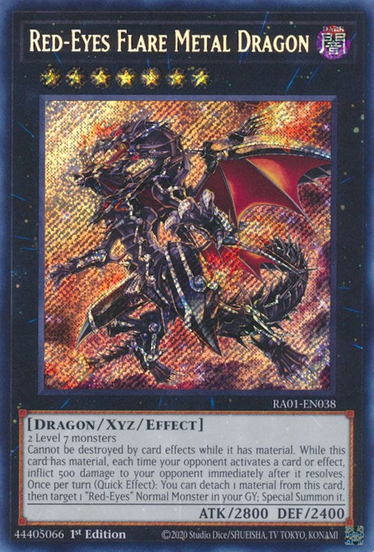 Red-Eyes Flare Metal Dragon [RA01-EN038] Secret Rare | The Time Vault CA